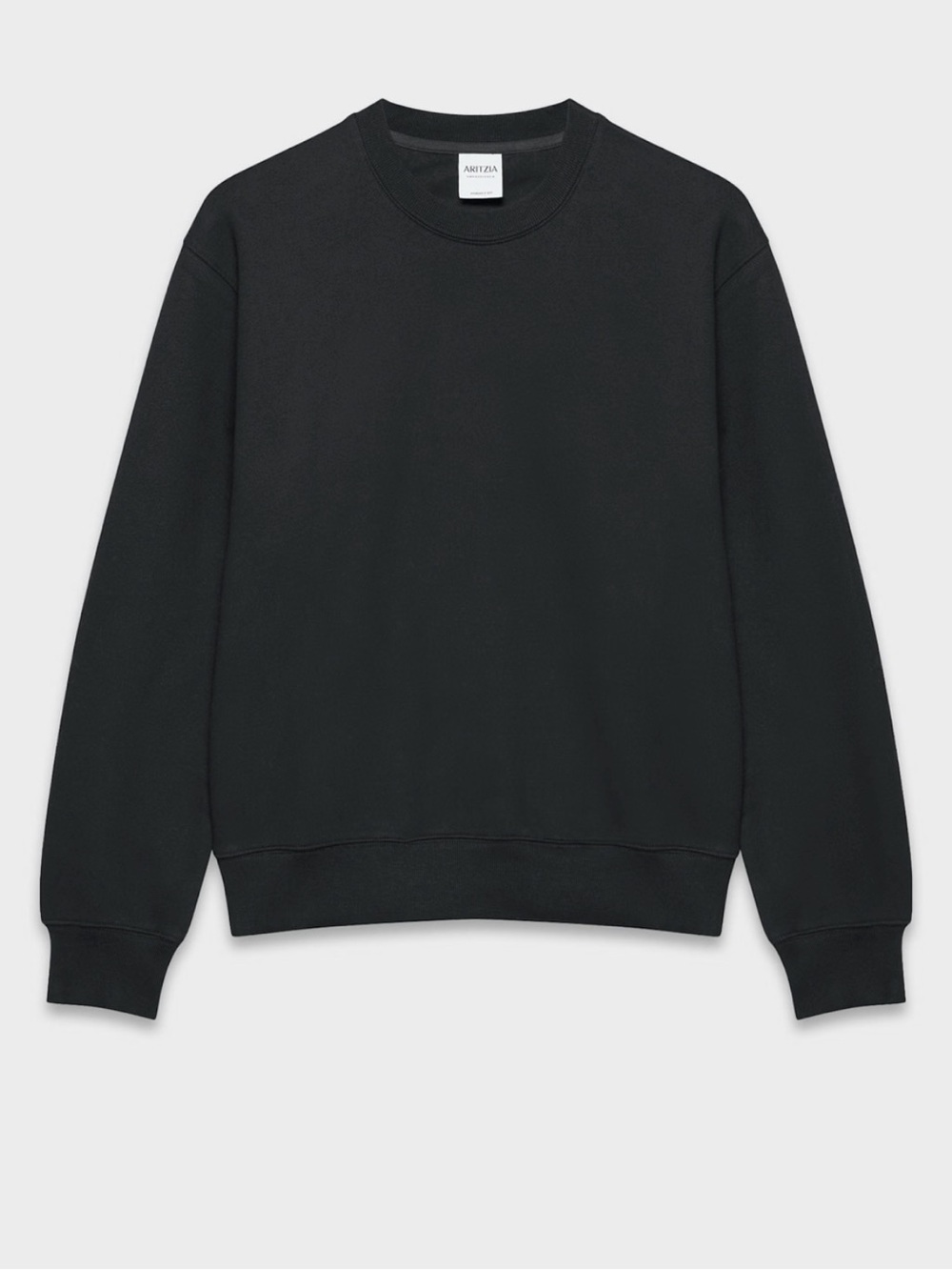 Aritzia Cozy Sweatfleece Perfect Crew Sweatshirt - Black